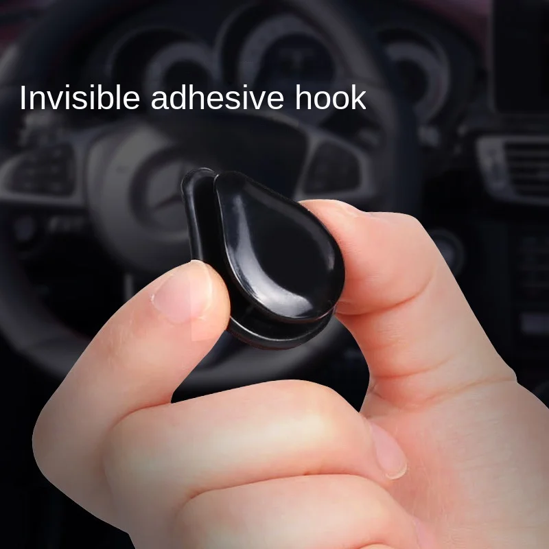 

Автомобильный крючок, простой Невидимый маленький крючок в форме капли, креативная Автомобильная стойка-наклейка, интерьер автомобиля, акс...