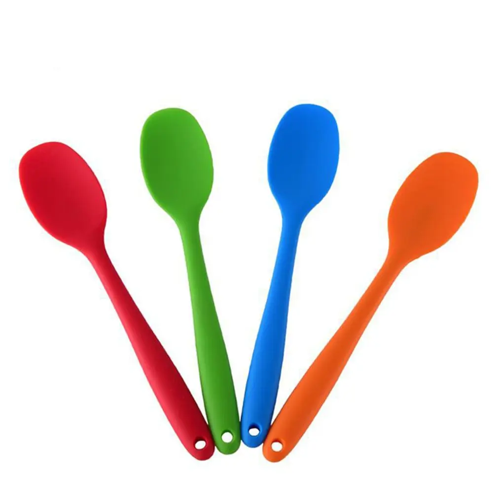 

1Pcs Random Universal Heat Resistant Integrate Handle Silicone Spoon Scraper Spatula Ice Cream Cake Kitchen Tool Utensil