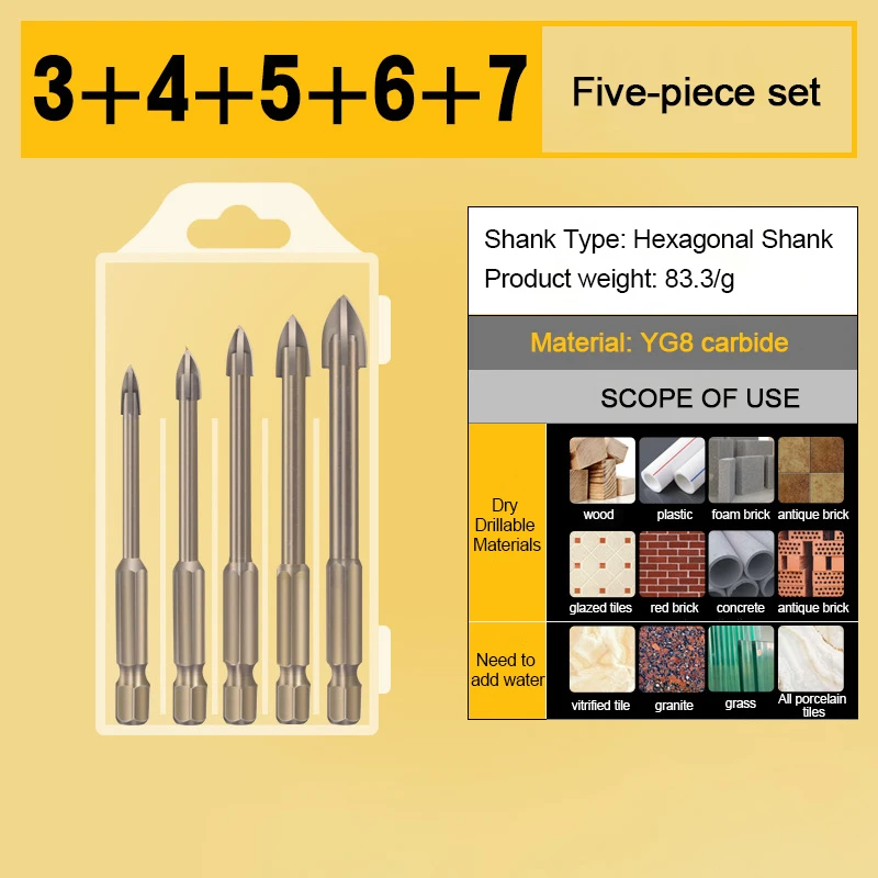 3-12 мм универсальный набор сверл для крестовой плитки инструменты сверления