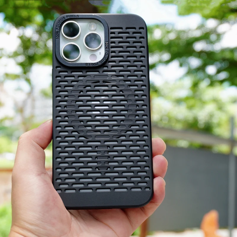 Ультратонкий сетчатый охлаждающий чехол для телефона MagSafe iPhone 15 16 pro Max 14 Pro 13 11 12