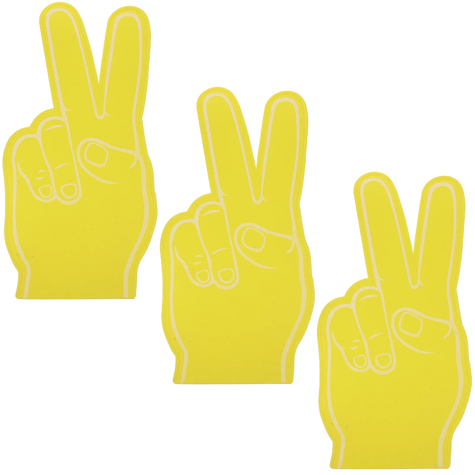 

3 Pcs Foam Fingers Cheer Pom Poms Cheerleading Party Supplies Eva Football Game Noise Makers Props