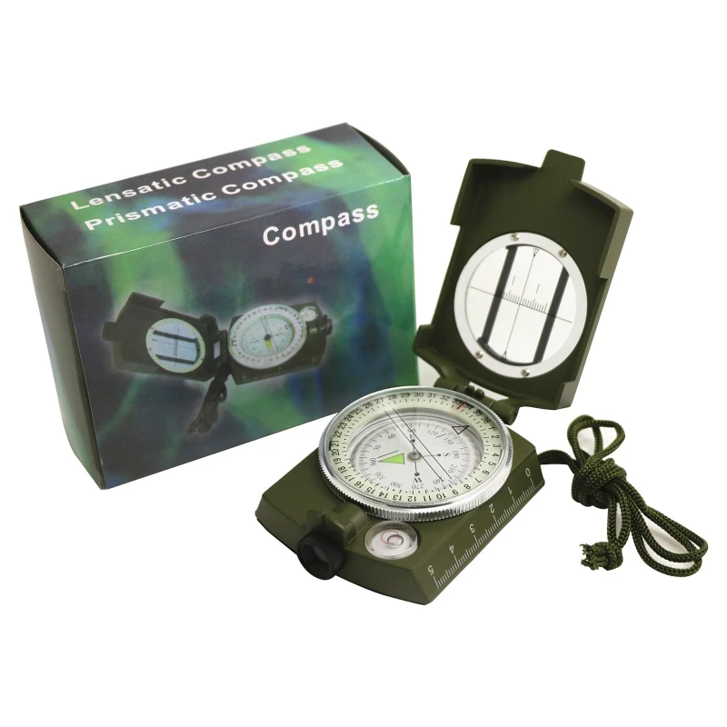 

11UE водонепроницаемый и Shakepr0of навигационный компас, Lensatic Sighting Compass