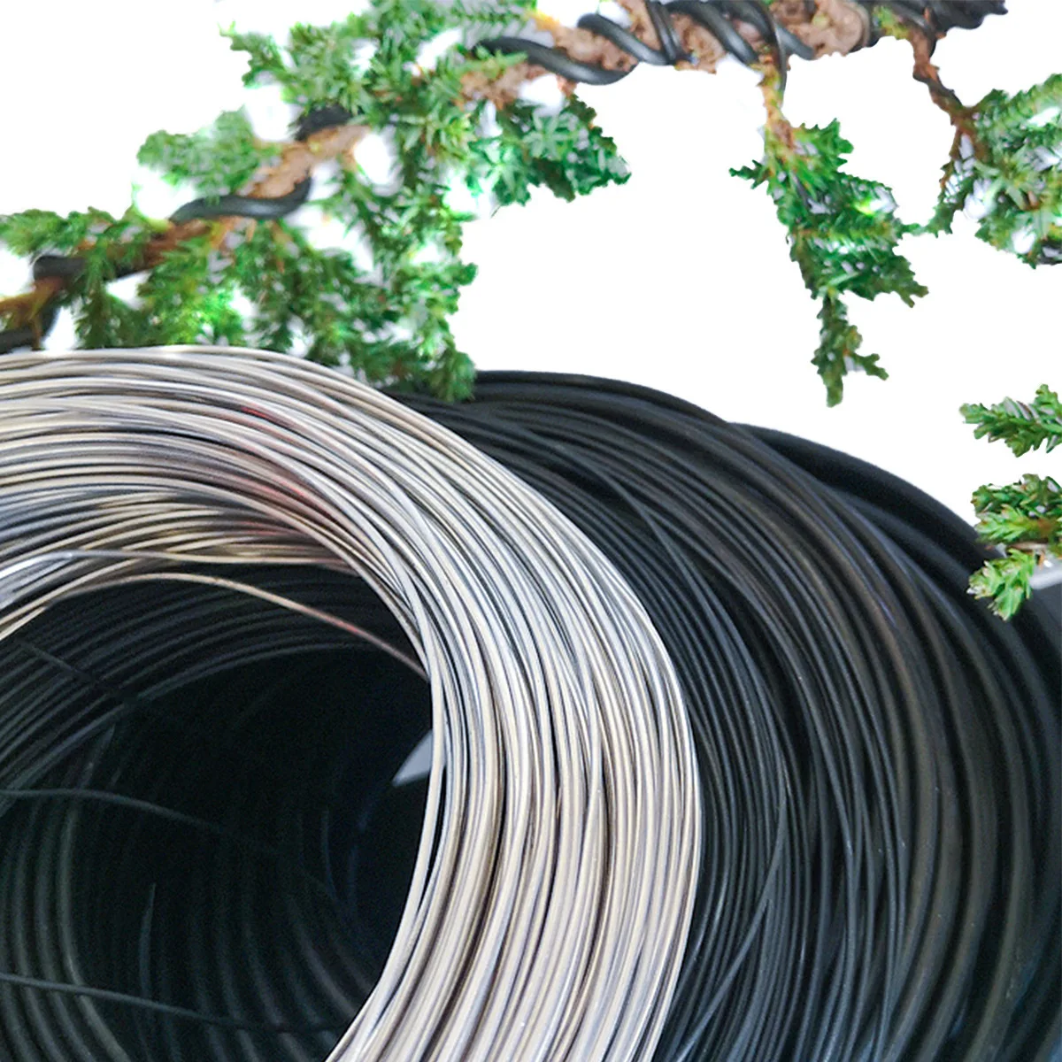 

4 Rolls Set Bonsai Wire Anodized Aluminum Bonsai Training Wire 4 Sizes ( 1.5mm 2.0mm 2.5mm 3mm) For Plant Shapes Total 147ft