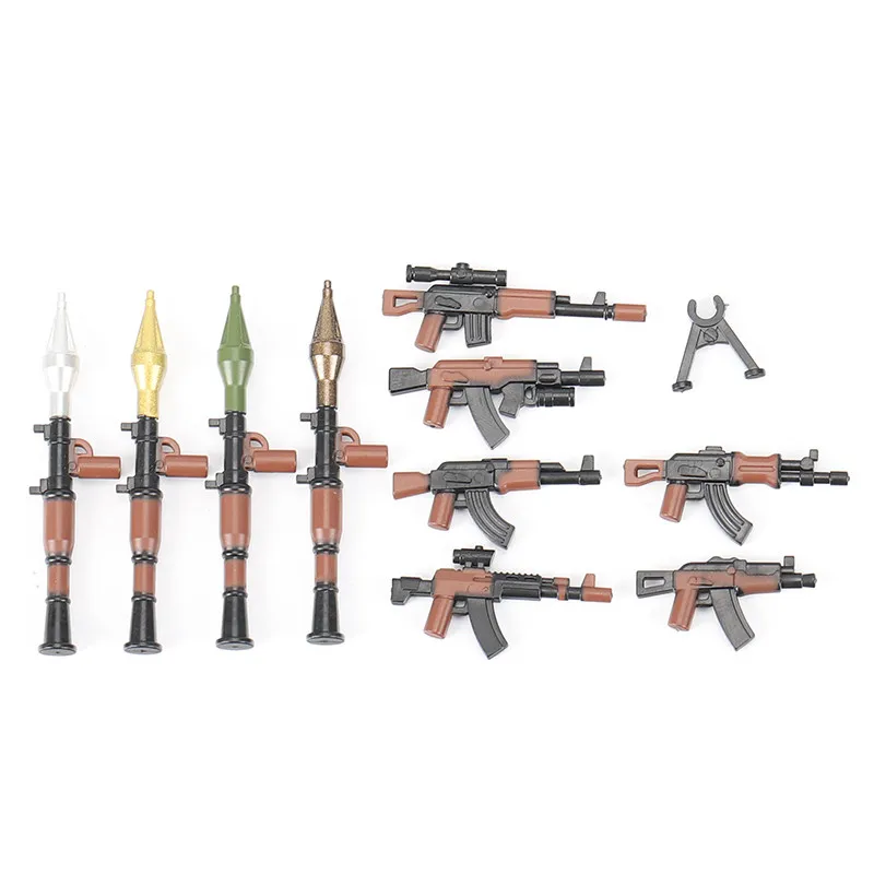 Конструктор MOC в стиле милитари защитная палочка боевой пистолет тактический