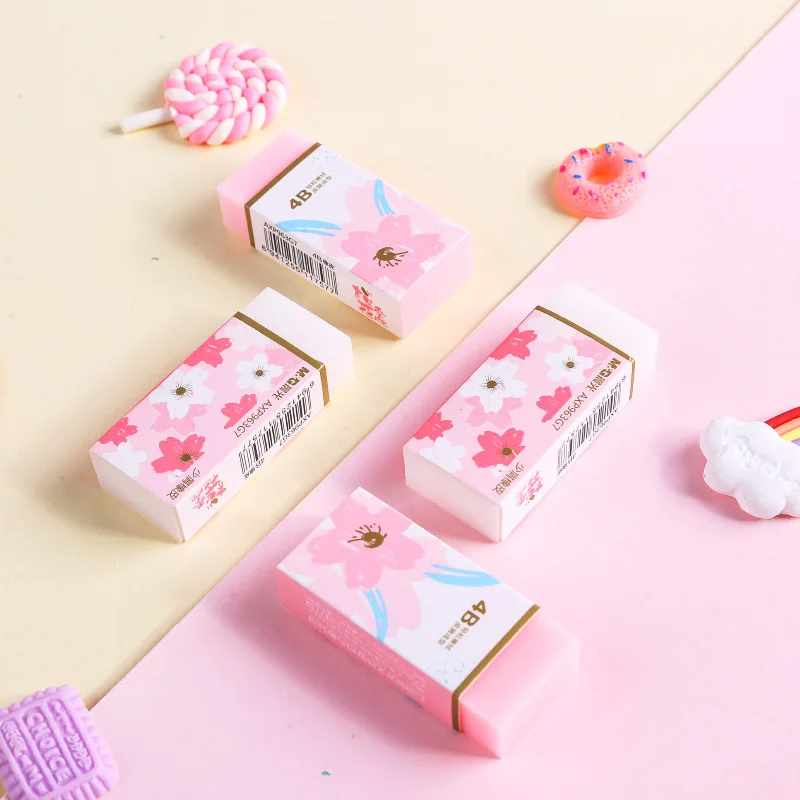 

4 шт./лот сезон «Сакура» резиновый ластик милые Ластики-карандаши для детей канцелярские подарки Премиум школьные принадлежности милые шко...