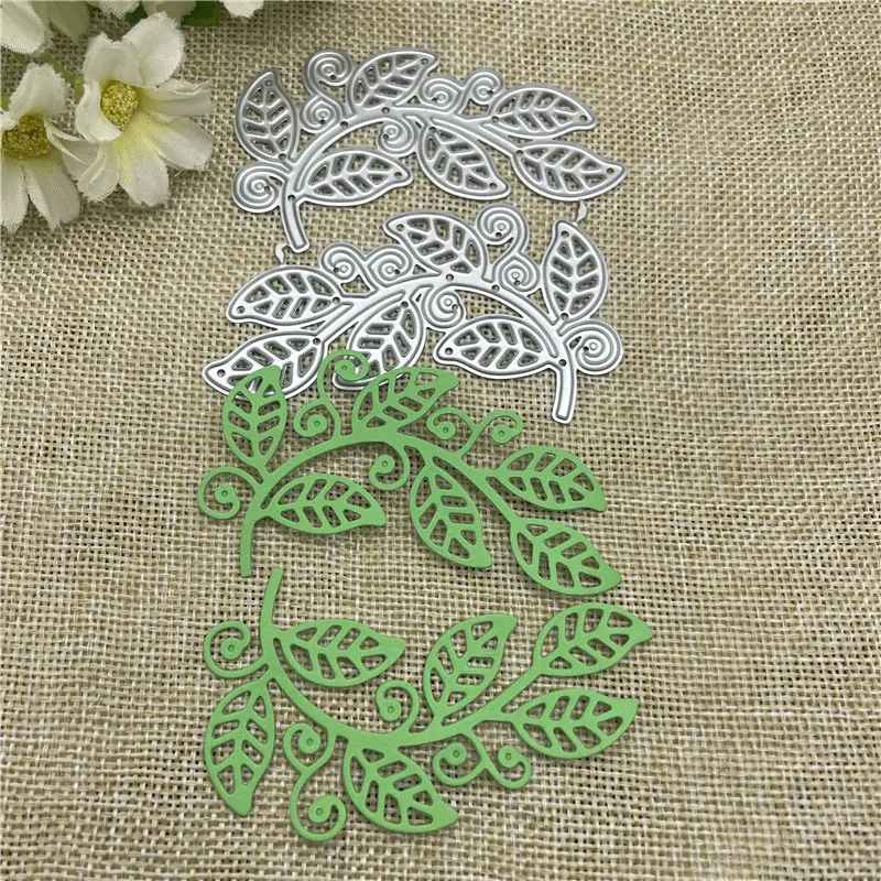 

Leaf background Metal cutting dies mold Round hole label tag Scrapbook paper craft knife mould blade punch stencils dies