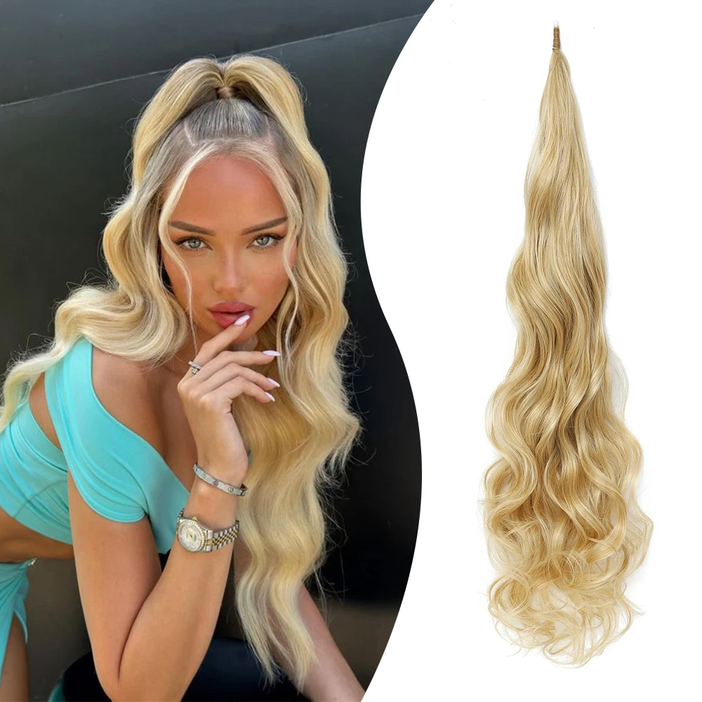 32 ''поддельные волосы для наращивания хвоста гибкие с запахом вокруг длинные