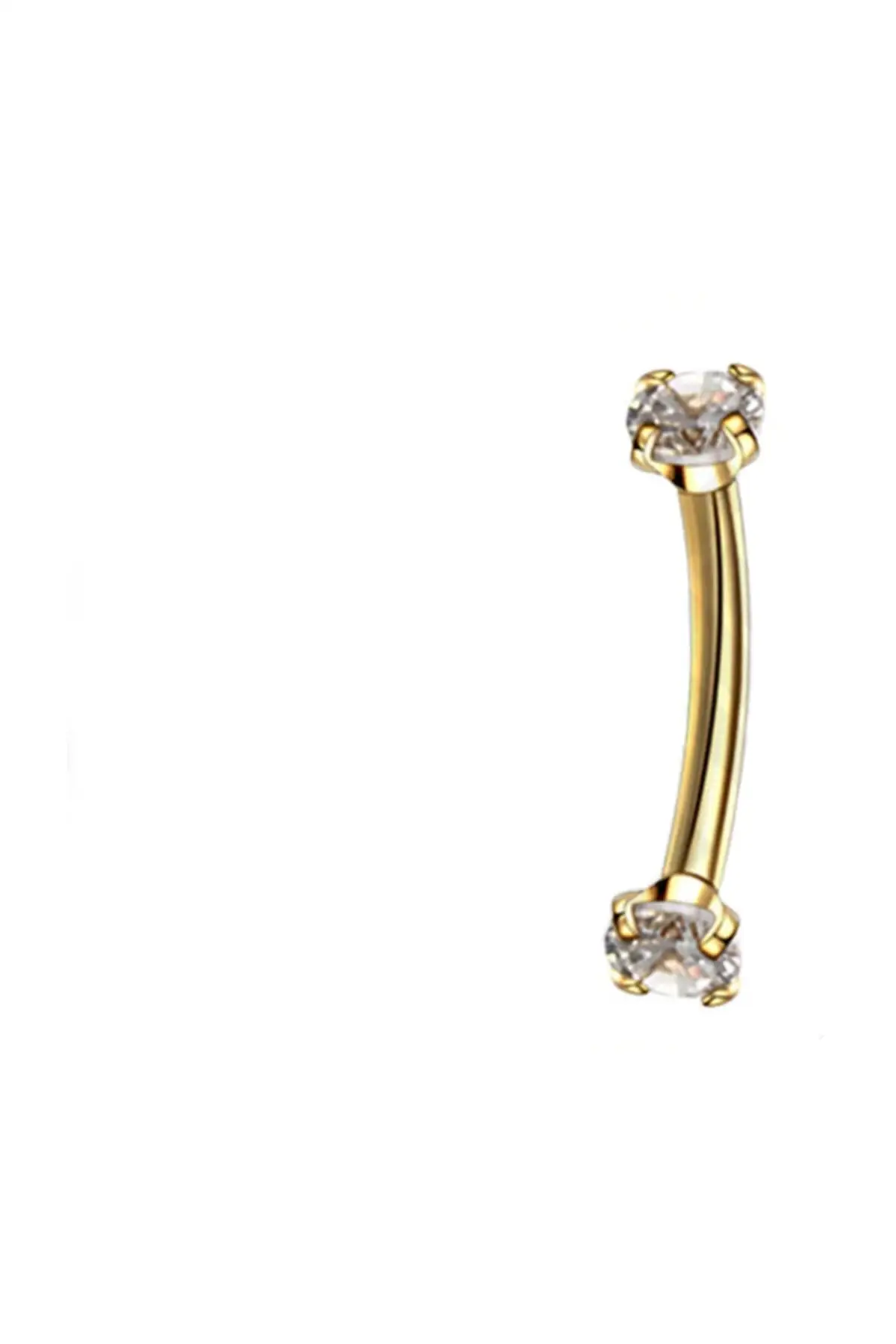 

Surgical Steel Zircon Dot Eyebrow Rook Piercing bar 6 mm