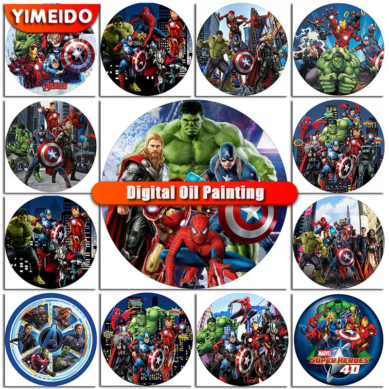 

Набор для рисования по номерам на холсте «Marvel мстители»