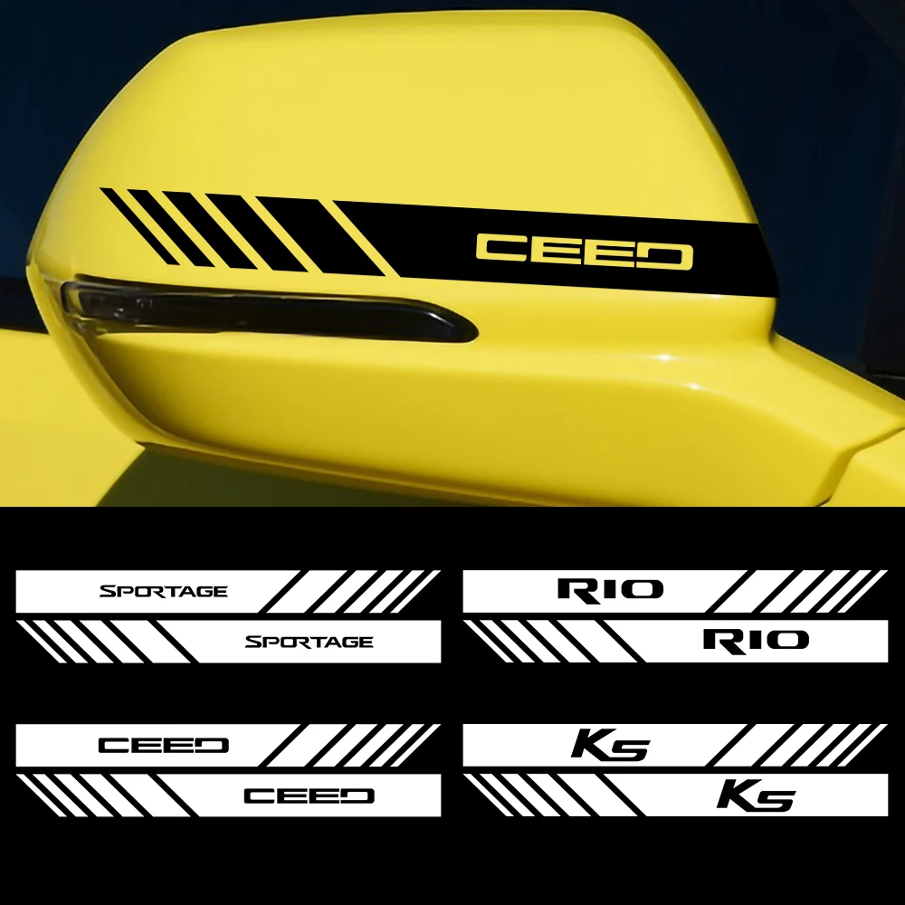 

2pcs Car Styling Rearview Mirror Protection Flim Decoration Sticker For Kia rio 3 4 picanto ceed sportage Soul K1 K2 Sorento K3