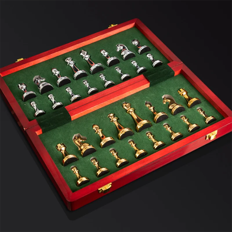 

Educational Backgammon Board Games Professional Metal Vintage Unique Big Chess Luxury Adults Wooden Piezas Ajedrez Chess Game