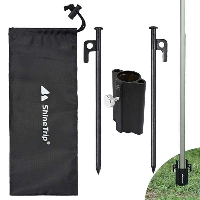 

Awning Rod Holder Tent Pole Holder Aluminum Alloy Camping Tent Tarp Canopy Awning Sun Shade Rod Pole Support Holder