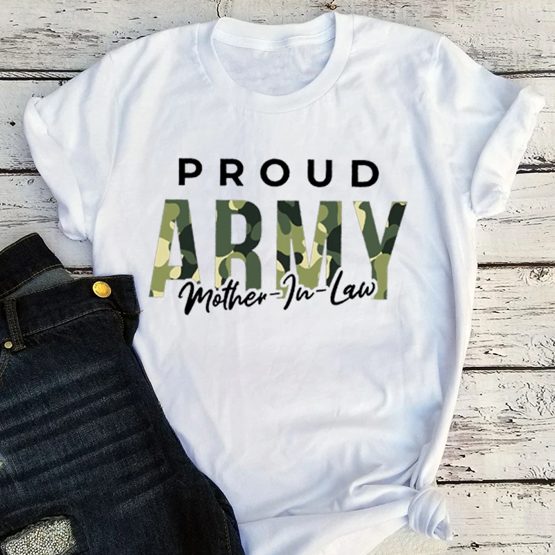 

Proud Army Mother Shirt Gift for Army Mother Graduation Shirts Army Family Outfit Aesthetic Women Clothing