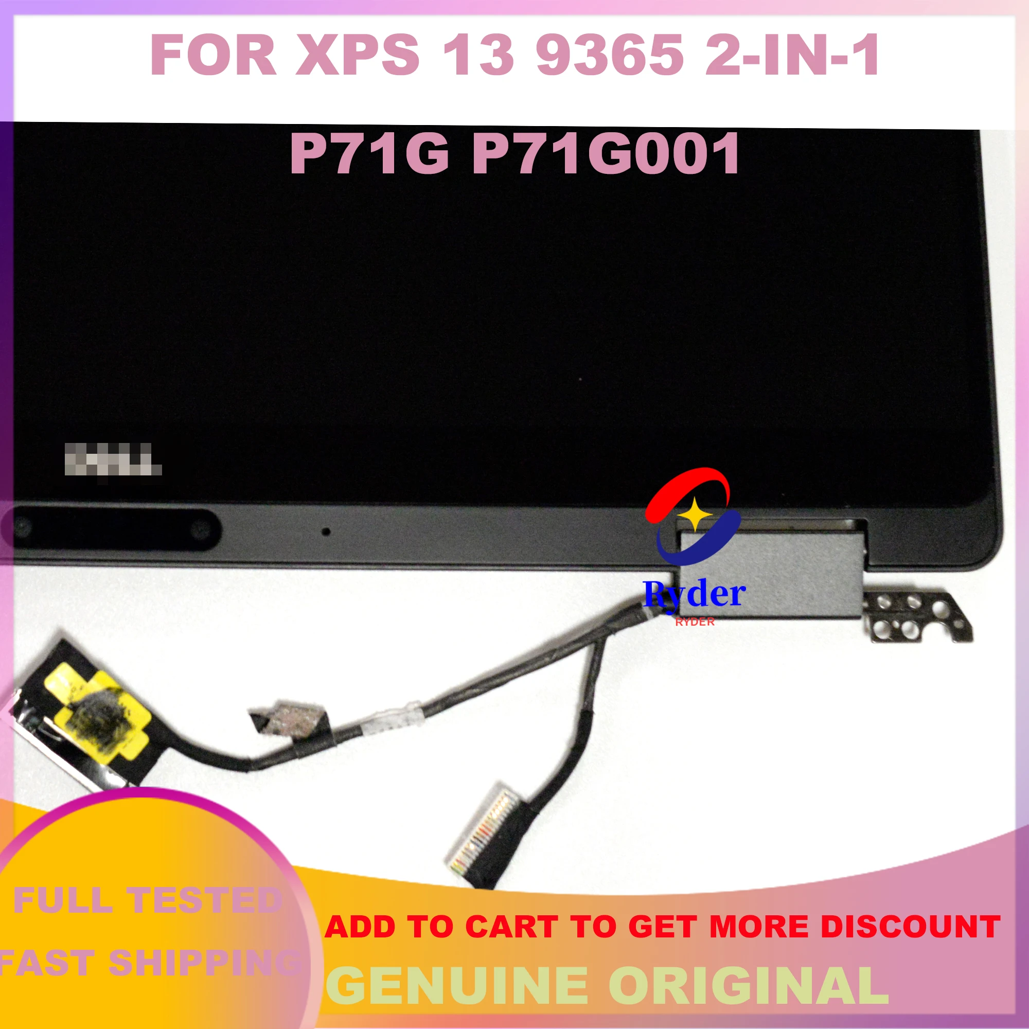 Оригинальный сенсорный ЖК-экран FHD QHD 13 3*3200 для Dell XPS 1800 P71G P71G001 в сборе с петлями