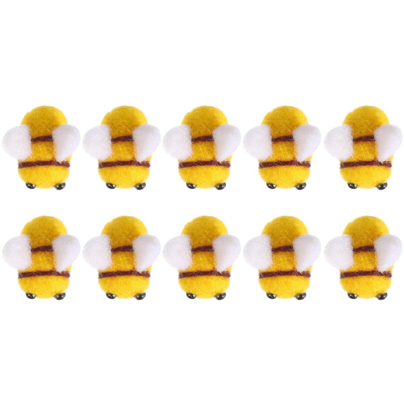 

10Pcs Felt Crafts Bees Bumble Balls Ornament for Shower Party Home Cap Decoration DIY Craft