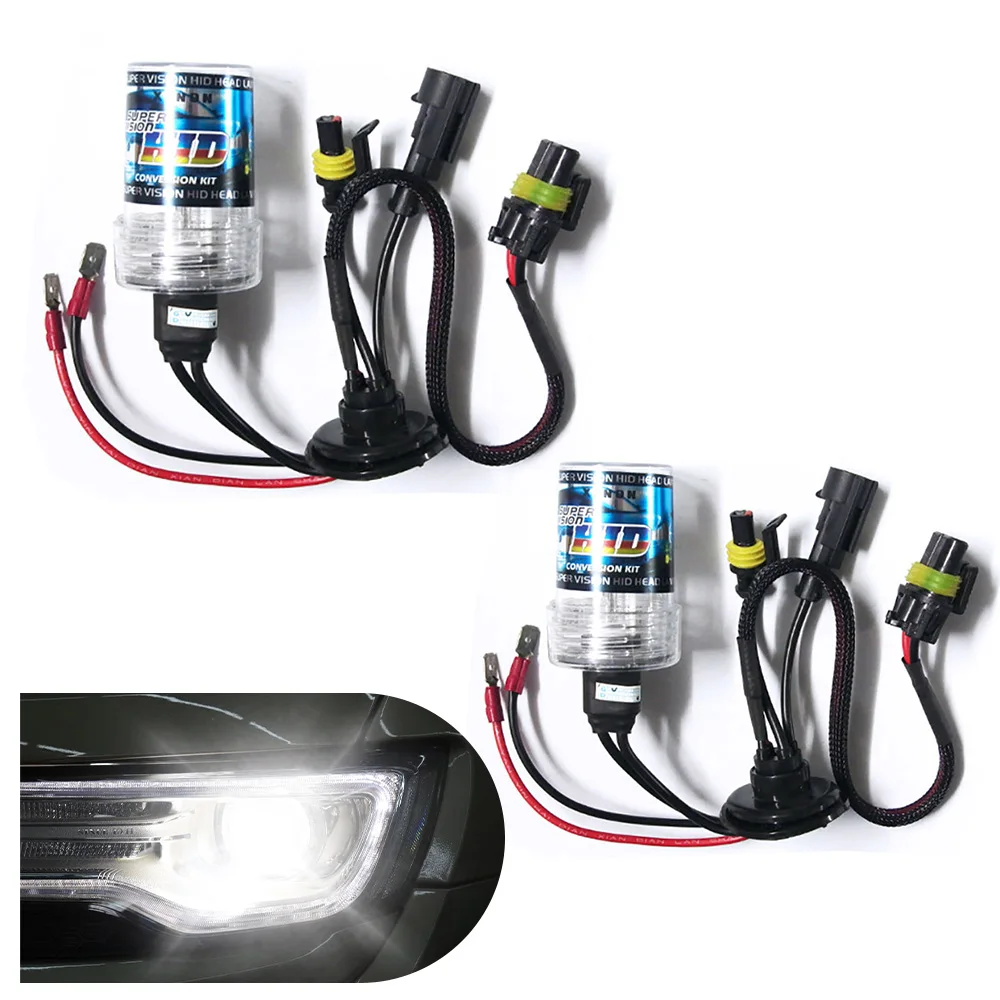 2 шт. HID ксеноновая лампа 35 Вт 55 Автомобильная фара 12 В постоянного тока H1 H7 H11 9005 HB3