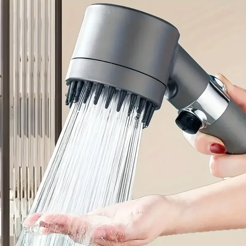 4 Modes Shower Head High Pressure Replete for One-Key Stop Water Massage Set with Filter Bathroom