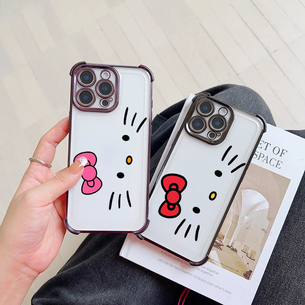 Cute Cartoon H-Hello K-KittyS Bow Phone Case For Vivo Y77 Y38 Y36 Y50 Y28 Y27 Y17 Y16 Y15s V29e V27 V25 V23 S15 5G Armor Cover