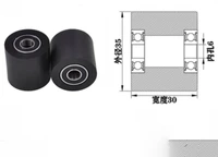 4pcs l30mm external diameter35mm pu wear resistant silent roller conveyor belt rubber wheel guide wheel pressing wheel