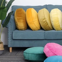 4545cm luxury velvet round pillowcase sofa chair cushion cover decorative solid color soft throw pillow case home decor