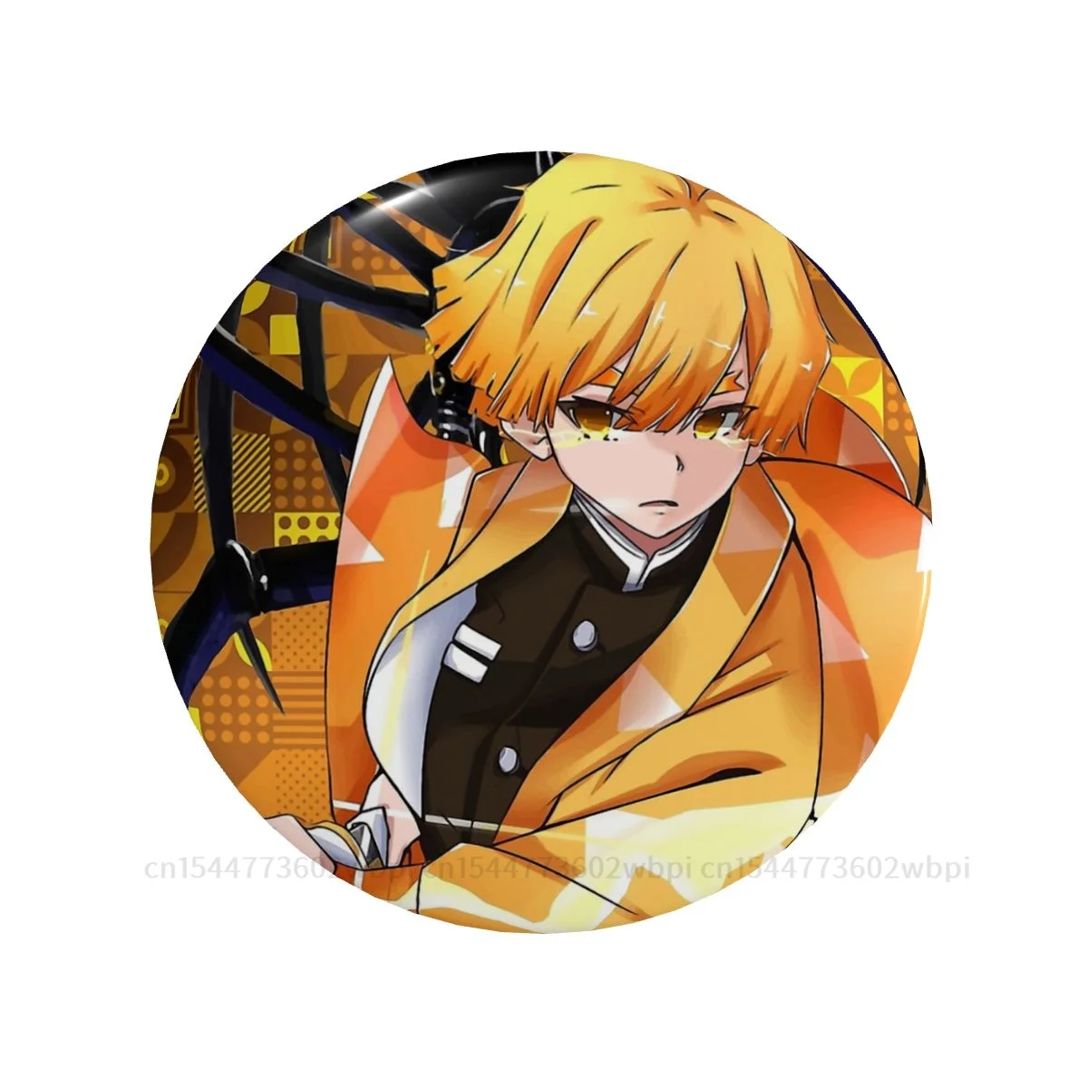 

Металлическая брошь с изображением убийцы демонов Zenitsu Agatsuma