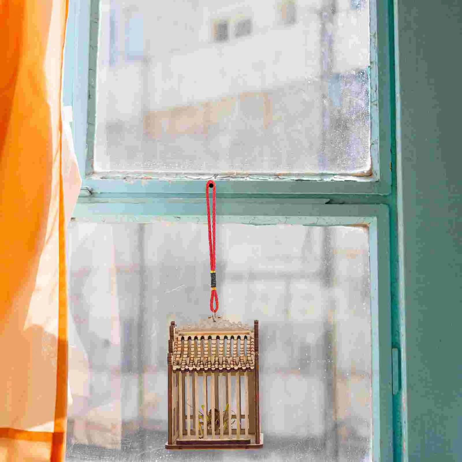 Клетка-конник для животных деревянная мини-садковая подвесная корзина хранения