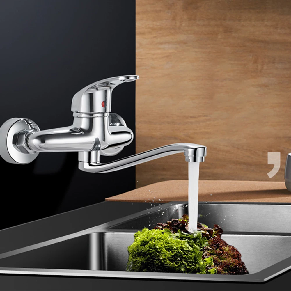 Contemporary Bathroom Basin Faucet Hot And Cold Wall Mounted Kitchen Sink Shower Mixer Tap Mop Pool Balcony Laundry Hydrant