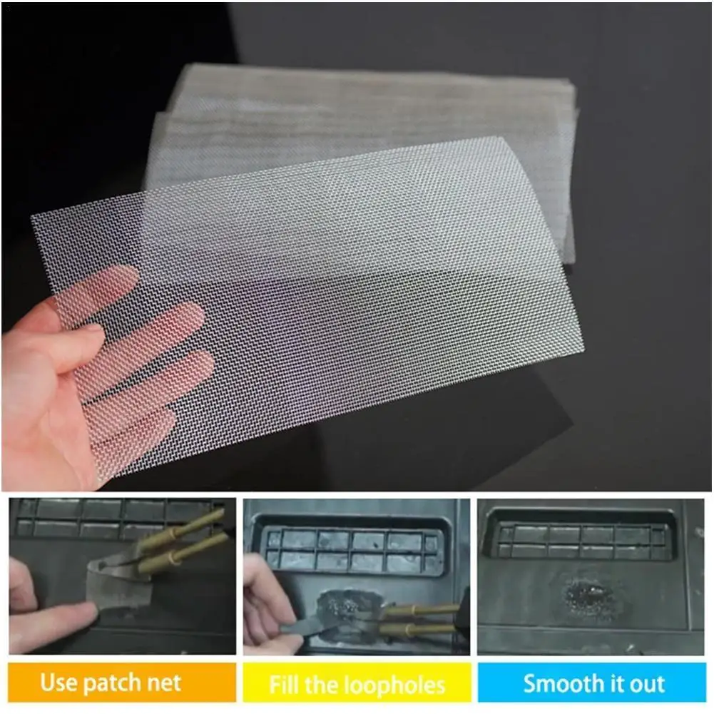 

Bumper Repair Network Window Door Waterproof Patch Self-adhesive Super Strong Fix Anti-insect Door Mesh Car Bumper Repair Net