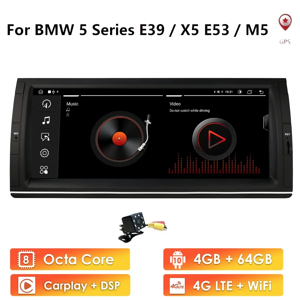

10.25" Android 10 For BMW E39 5er E53 X5 E38 Autoradio Navi GPS DAB OBD DTV in Dash Car Multimedia Player Carplay 4G WIFI SWC BT