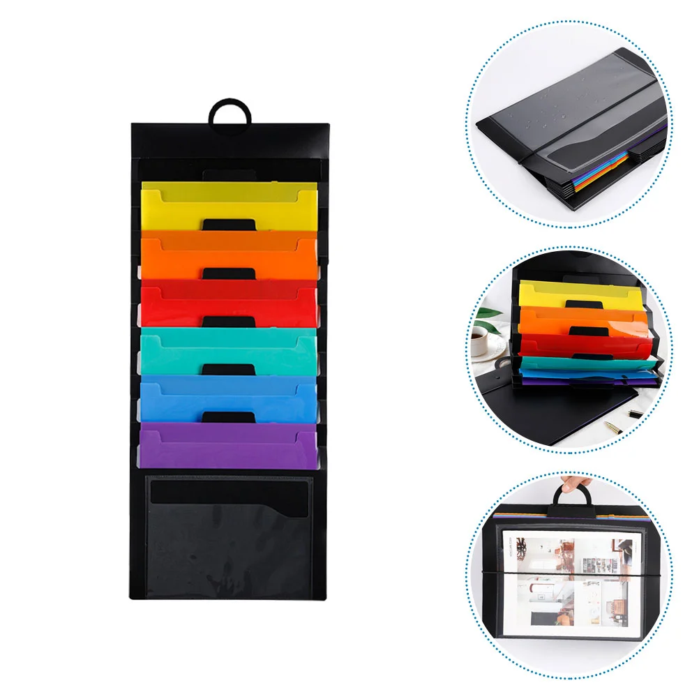 

File Folder Organizer Wall Accordion Expandingdocument Mount Expandable Holder Folders Pocket Messenger Over Slim Mail Briefcase