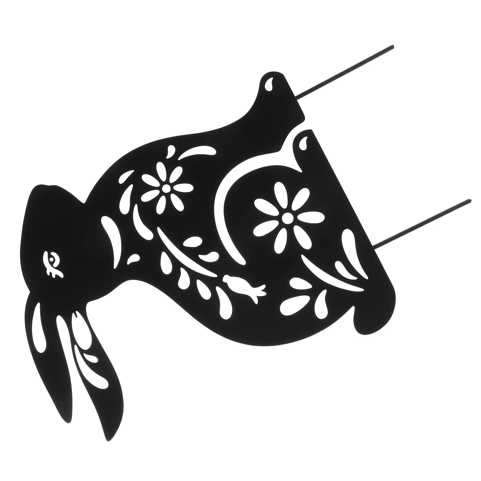 

Three-dimensional Rabbit Ground Plug Signs Lawn Decorative Stake Iron Yard Bunny