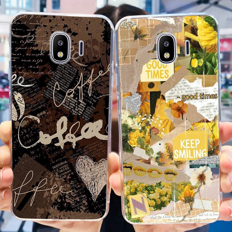 Чехол для Samsung Galaxy J4 2018 роскошный чехол с рисунком мягкий силиконовый Plus +