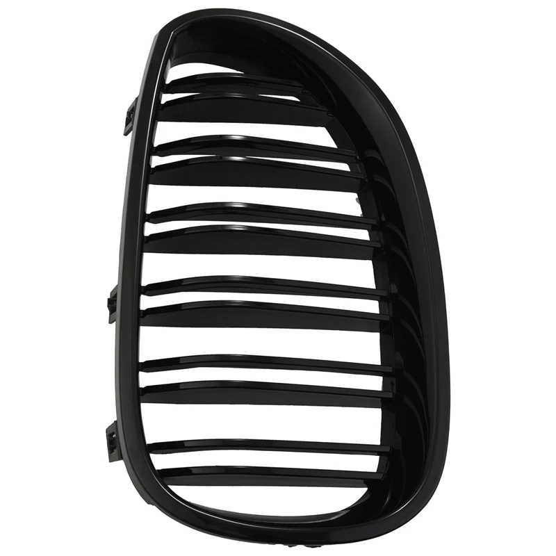 

10X Gloss Black Car Front Kidney Grille Grill For BMW 5 Series E60 E61 M5 520I 535I 550I 2003-2010 Sedan