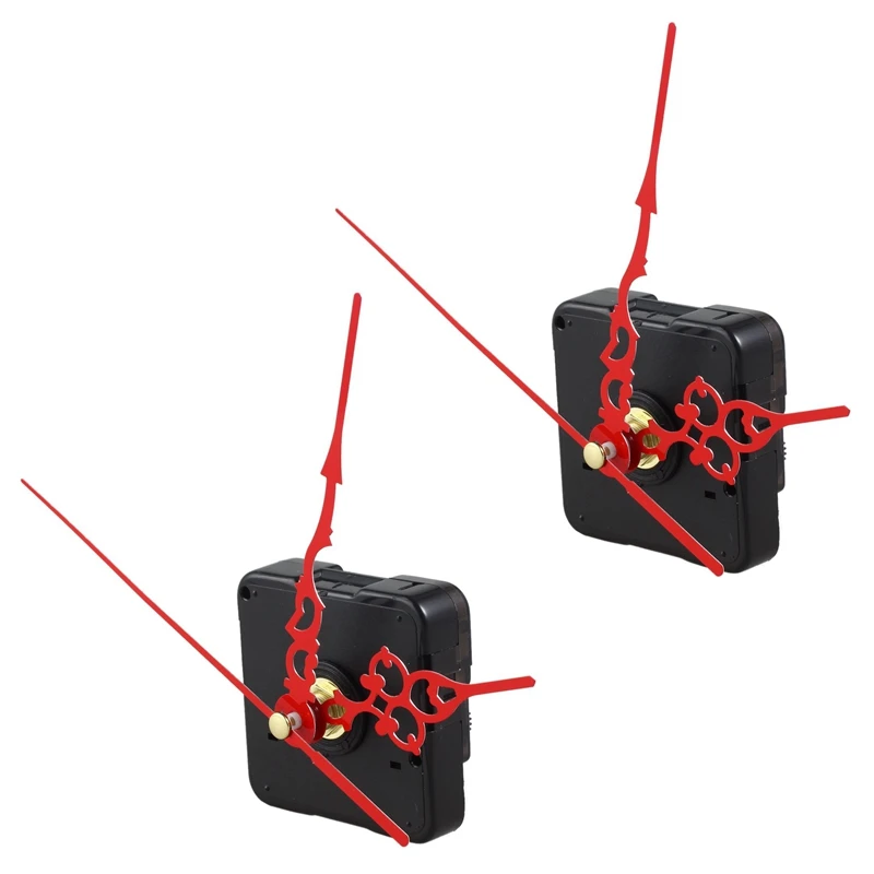 

2X High Quality New Quartz Black Wall Clock Movement Mechanism Repair Parts Kit