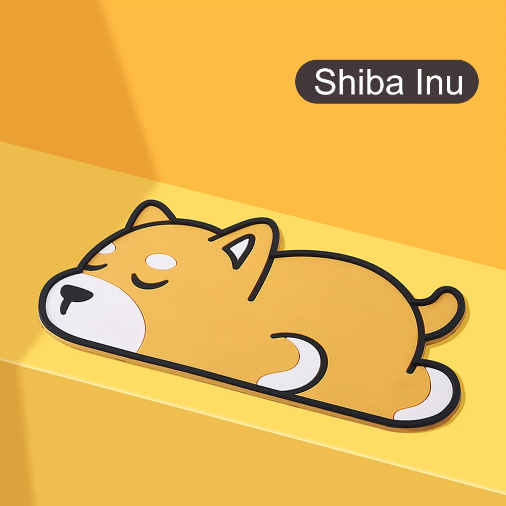 

Автомобильный противоскользящий коврик, милый мультяшный нескользящий коврик для приборной панели, коврик из ПВХ, термостойкий моющийся коврик для приборной панели, держатель для ключей и карт для телефона