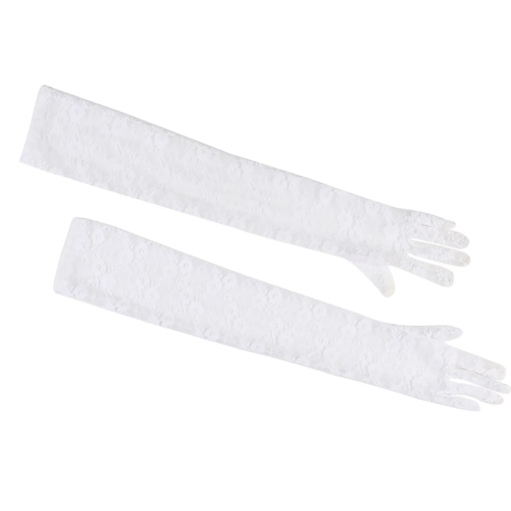 

1 пара перчатки для верховой езды длинные кружевные перчатки для вождения солнцезащитные велосипедные перчатки, розовые