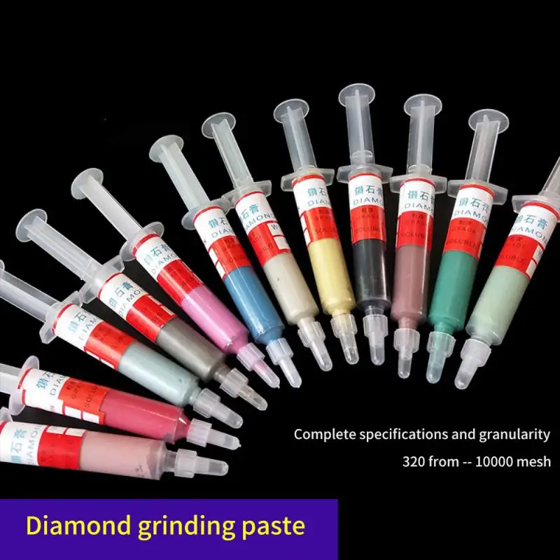 12 Colors 0.5 To 40 Micron Diamond Polishing Lapping Paste Compound Syringes Hot Selling Diamond Grinding Paste