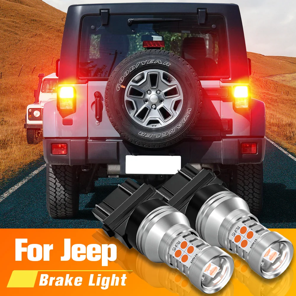 

2pcs LED Brake Light Lamp 3157 P27/7W T25 For Jeep Cherokee XJ Commander Compass Grand Cherokee Patriot Wrangler 2 3 4 TJ JK JL