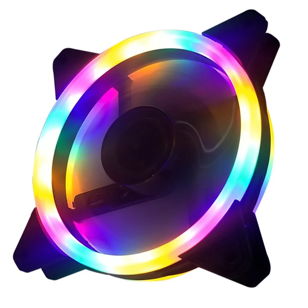 

120mm 4pin Rgb Case Fan PC Computer Cooling Cooler Colorful Blue-Red-White Fluid Bearing Led Cooler Fan Radiator Heat Sink Fans