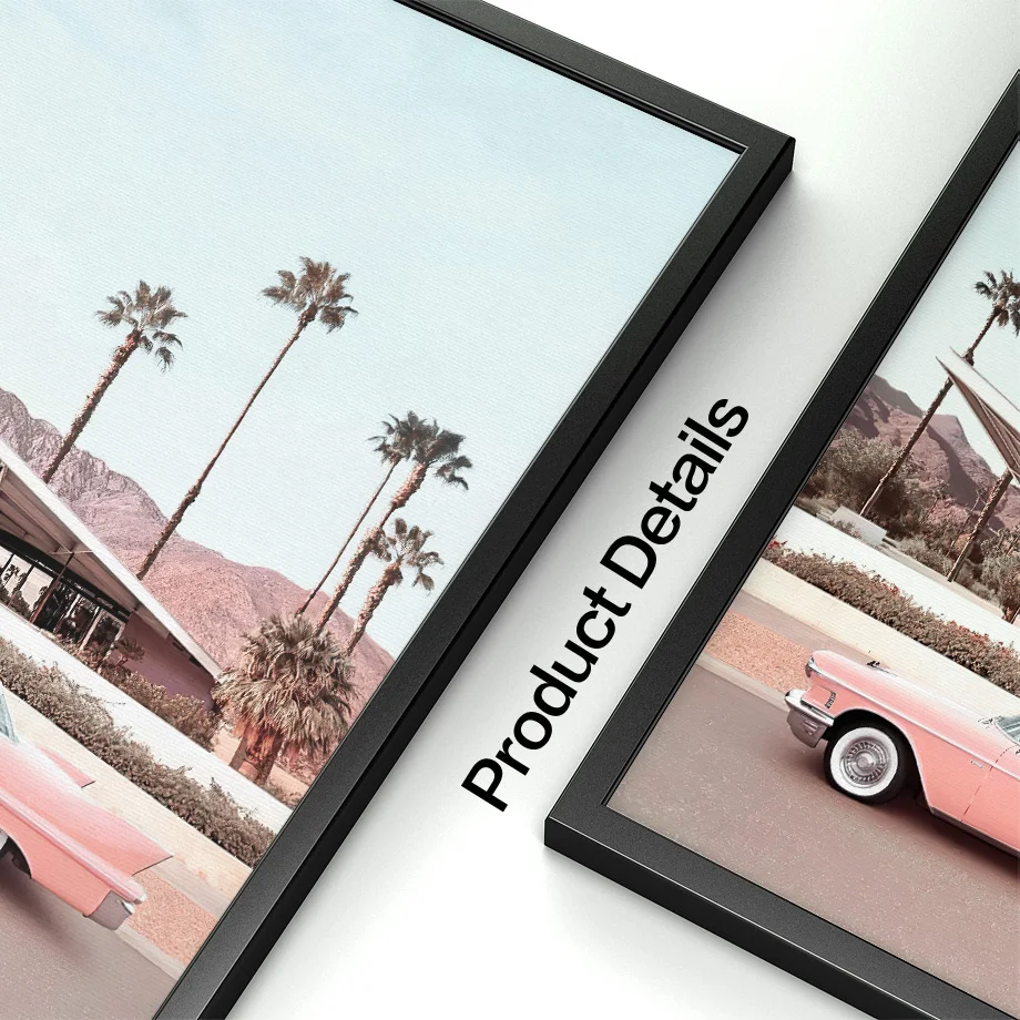 Настенная Картина на холсте с розовым воздушным шаром жирафом автомобилем