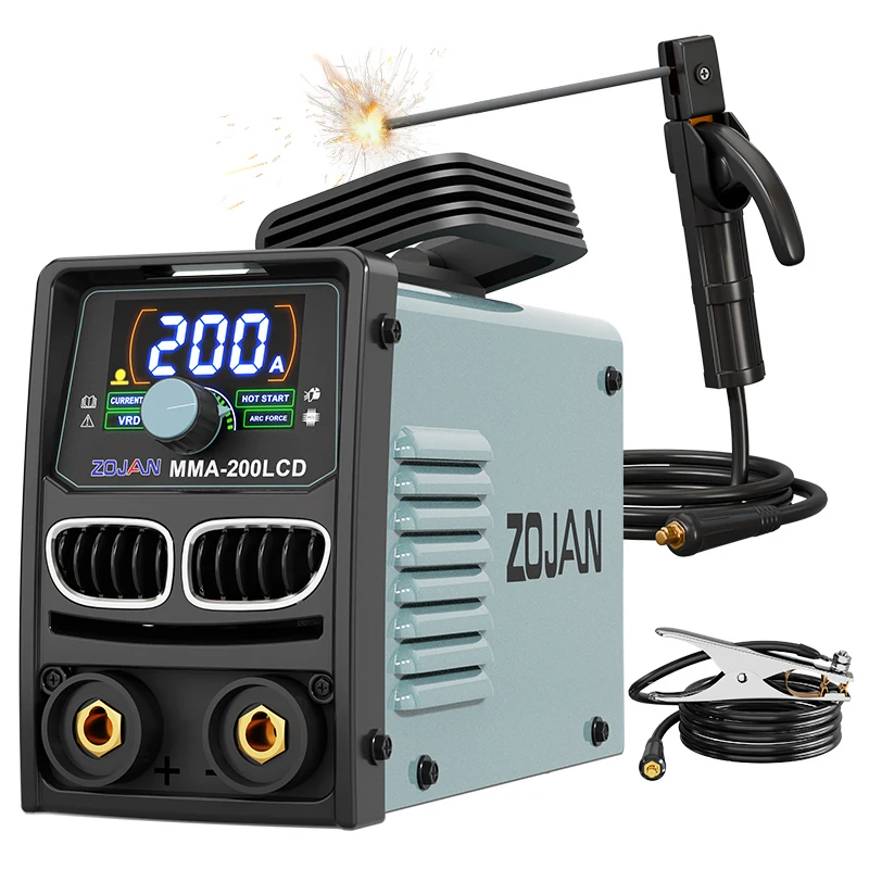 ZOJAN MMA сварщик 200A LCD дисплей IGBT инвертор сварочный аппарат 220в VRD горячий старт дуги
