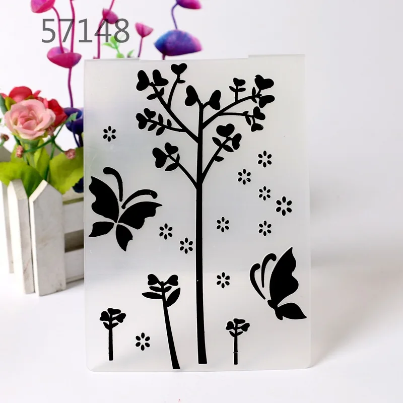 

Butterfly Flower Grass Hillside Fondant Cake Decoration Mold DIY Concave-Convex Embossing Mold Painting Scrapbook Template