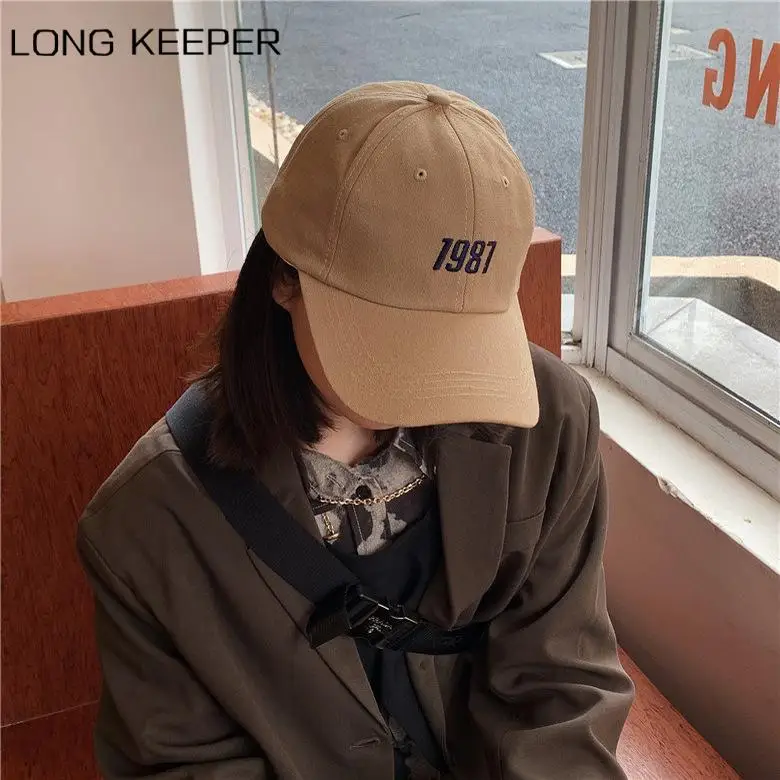 

Summer Men's Baseball Cap 1987 Letter Digital Embroidery Caps Cotton Versatile Sunshade Casual 2022 Men Women Hat For Boy