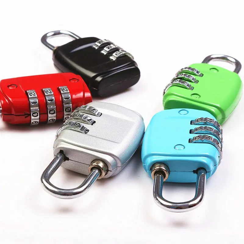 

Luggage Locks Travel Home 3 Digit Combination Padlock Locker 4 Pcs High Quality