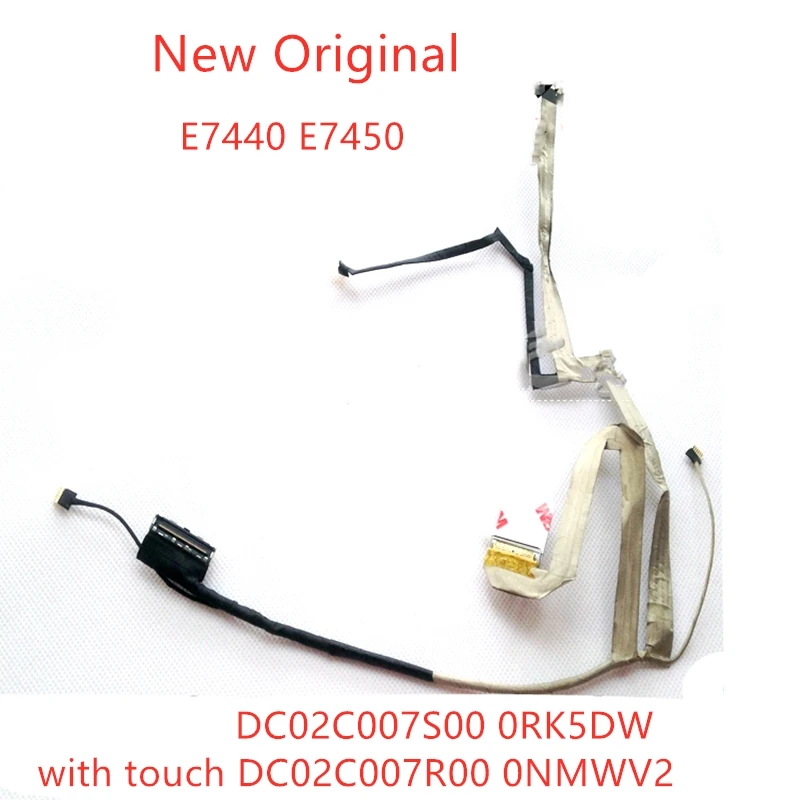 

New Original Laptop LVDS EDP cable For Dell Latitude E7440 E7450 screen cable DC02C007S00 0RK5DW with touch DC02C007R00 0NMWV2
