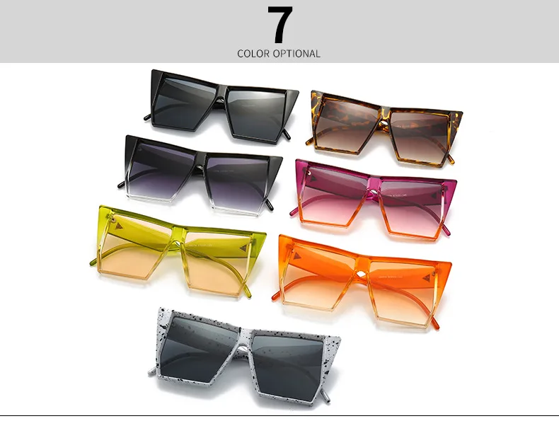 

Luxury Brand Oversized Sunglasses Women's Trend Street Photo Vintage Sunglasses Men's Punk Irregularity Sunglasses girls UV400