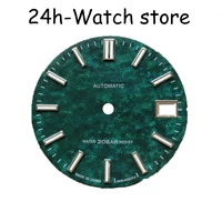 24hours watch dial with s logo and gs logo snow mist surface fit nh35 movement and 4r36 skx007skx009 blue lume