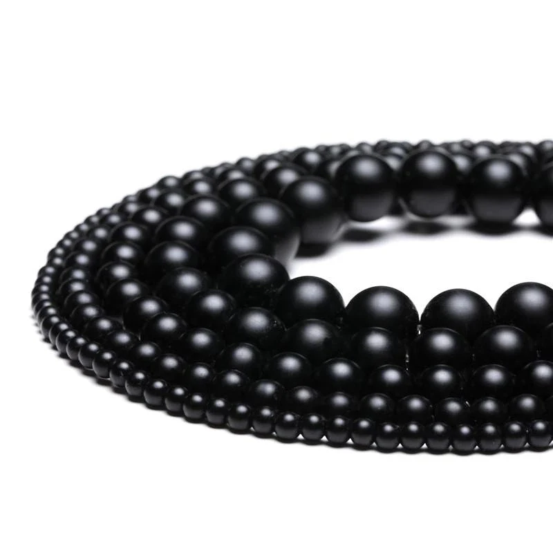 5А матовые натуральные черные Агаты для изготовления ювелирных изделий своими