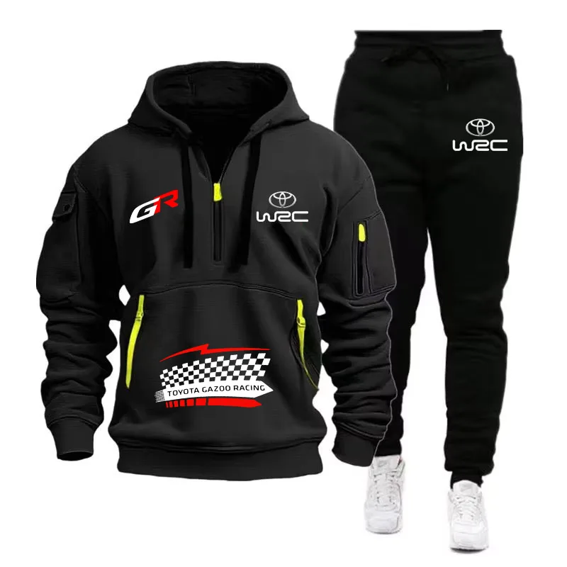 Фото Мужской спортивный костюм Toyota GAZOO Racing Team, состоящий из двух предметов: толстовка для любителей чемпионата мира по ралли и спортивные брюки. №1