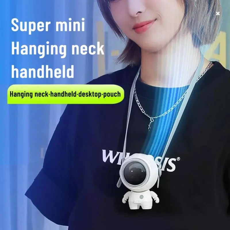 

NEW2023 Mini Fan With Lanyard Portable Spaceman USB Bladeless Neck Fans Personal Necklace Cooling Fans Air Cooler For Outdoor